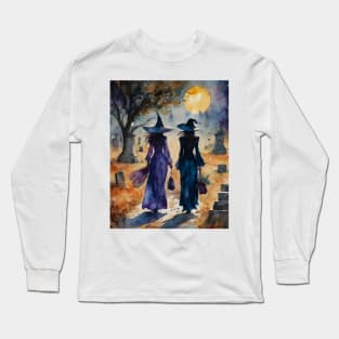 Best Witches on Their Favourite Stroll (through a graveyard) Long Sleeve T-Shirt